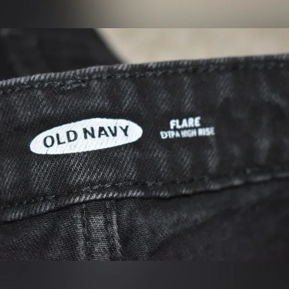 Old Navy Flare Extra High Rise Black Jeans - Picture 4 of 4